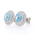 4.85ctw Aquamarine and Diamond Earrings White Gold