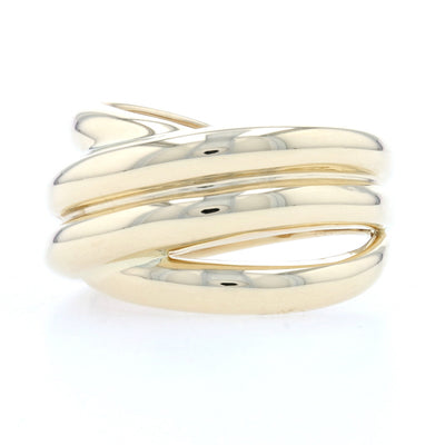 Crossover Statement Ring Yellow Gold