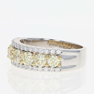 Fancy Yellow & White Diamond Ring 1.68ctw