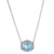 1.07ctw Aquamarine & Diamond Necklace White Gold