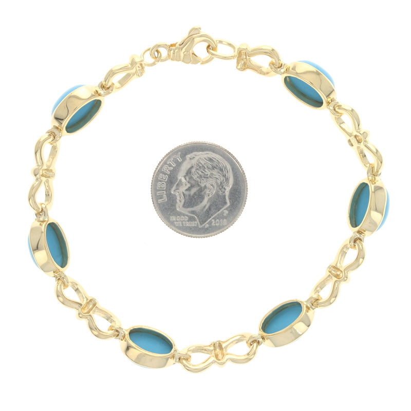 Turquoise Bracelet Yellow Gold