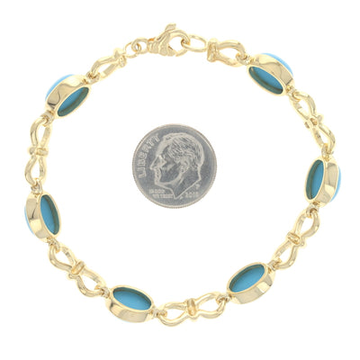 Turquoise Bracelet Yellow Gold