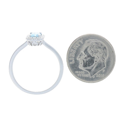 .46ct Aquamarine & Diamond Ring White Gold