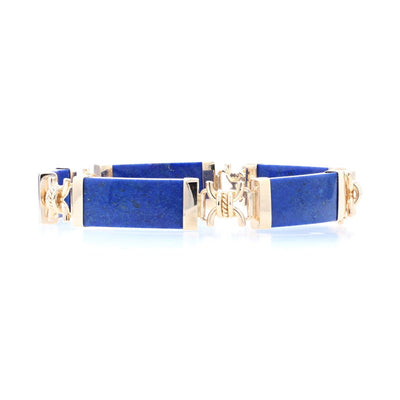 Lapis Lazuli Bracelet Yellow Gold