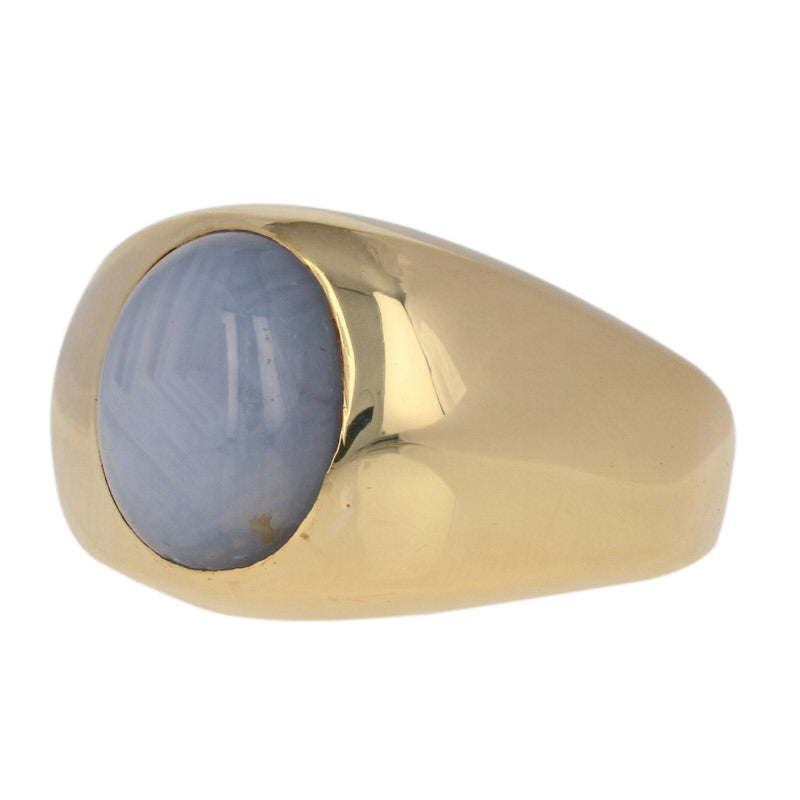 PalmBeach Jewelry Mens Oval Simulated Blue Star Sapphire Ring in India |  Ubuy