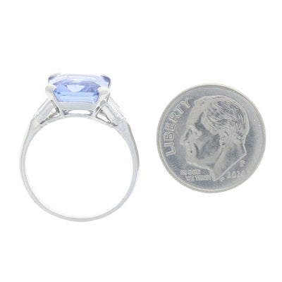 6.19ctw Sapphire & Diamond Ring Platinum