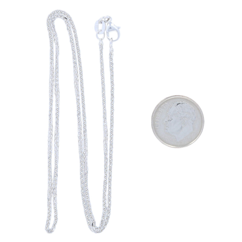 Diamond Cut Foxtail Chain Necklace 18"