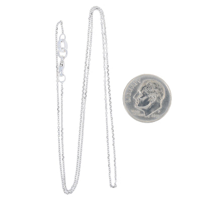 Diamond Cut Cable Chain Necklace 15 3/4"