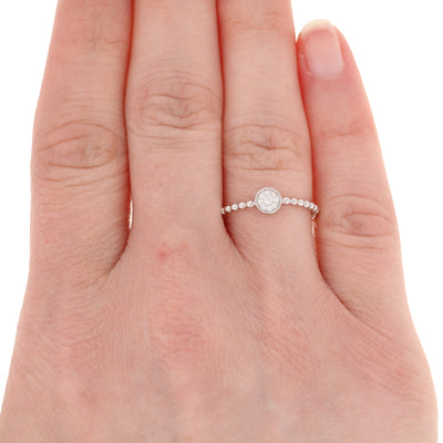 Round Brilliant Cut Diamond-Accented Ring