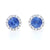 1.25ctw Sapphire & Diamond Earrings White Gold