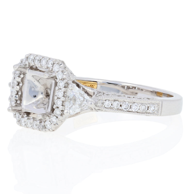 Semi-Mount Halo Engagement Ring