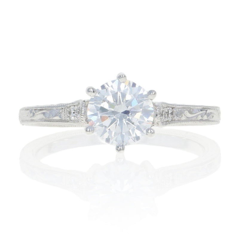 Semi-Mount Engagement Ring White Gold