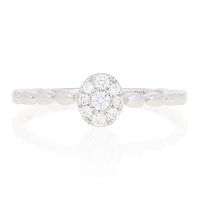 Oval Cluster Diamond Ring