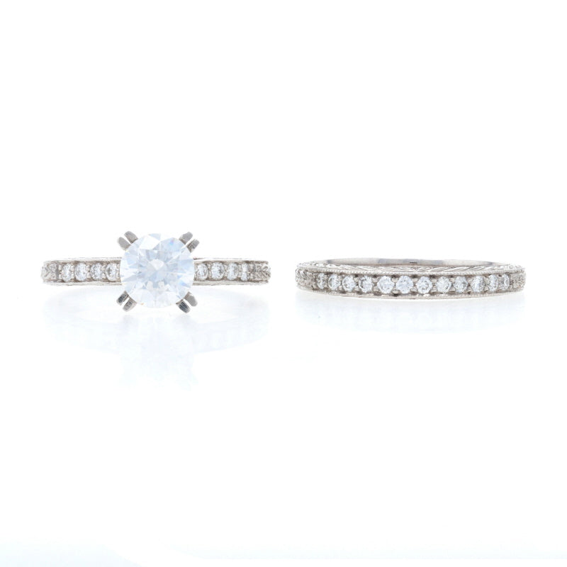 Jabel Semi-Mount Engagement Ring & Wedding Band .32ctw