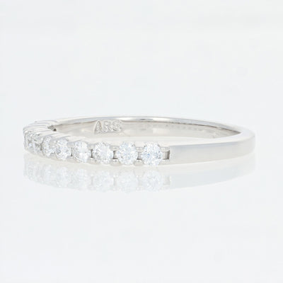 NEW Diamond Wedding Band - 14k White Gold Anniversary Ring Stackable .33ctw