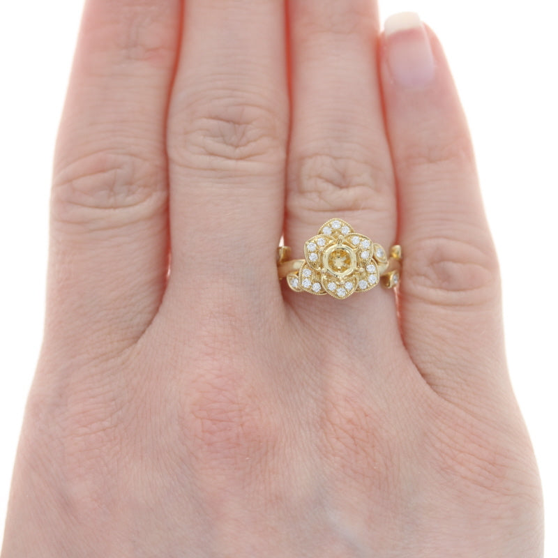 Semi-Mount Ring Yellow Gold