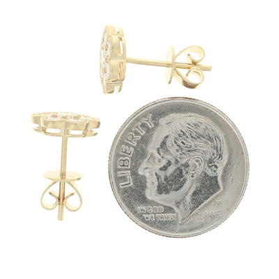 .75ctw Diamond Earrings Yellow Gold