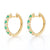 .50ctw Emerald and Diamond Earrings Yellow Gold