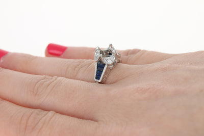 Ziva Semi-Mount Sapphire & Diamond Ring