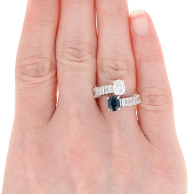 1.02ct Sapphire &  Diamond Ring