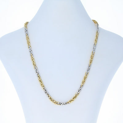 Roberto Coin Two Tone Wheat Chain Necklace