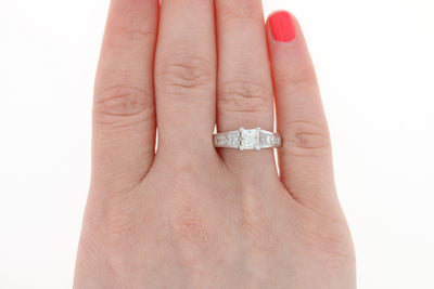 Diamond Engagement Ring - Platinum GIA Princess Cut 2.08ctw