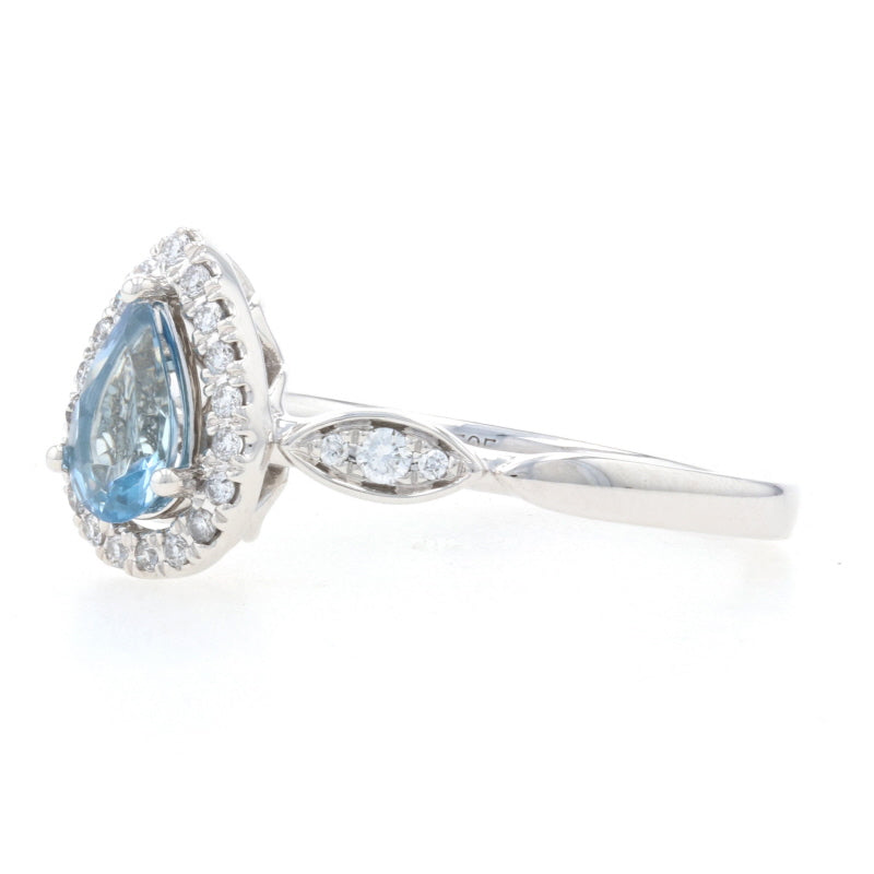 .44ct Aquamarine & Diamond Ring White Gold
