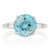 Blue Zircon & Diamond Ring