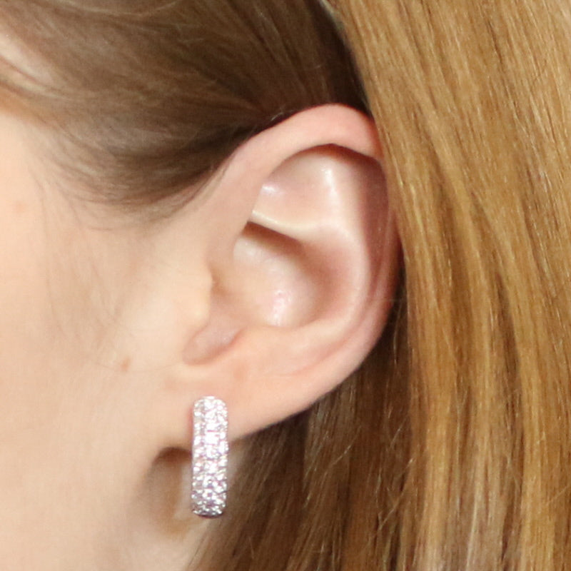 1.25ctw Diamond Hoop Earrings White Gold