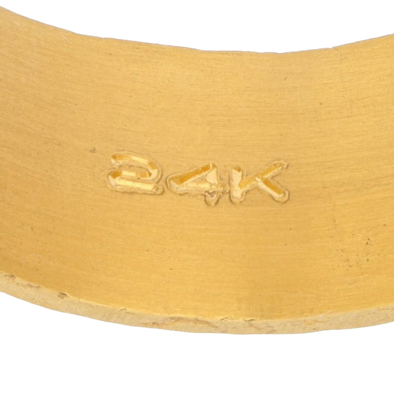 24k solid gold belt ring