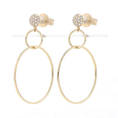 .10ctw Diamond Earrings Yellow Gold