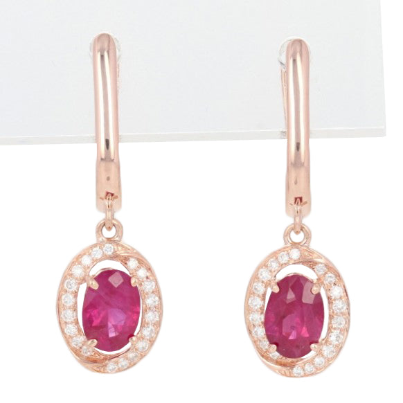 Ruby & Diamond Earrings