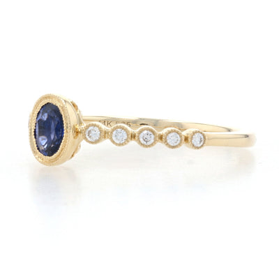 .47ct Sapphire & Diamond Ring Yellow Gold