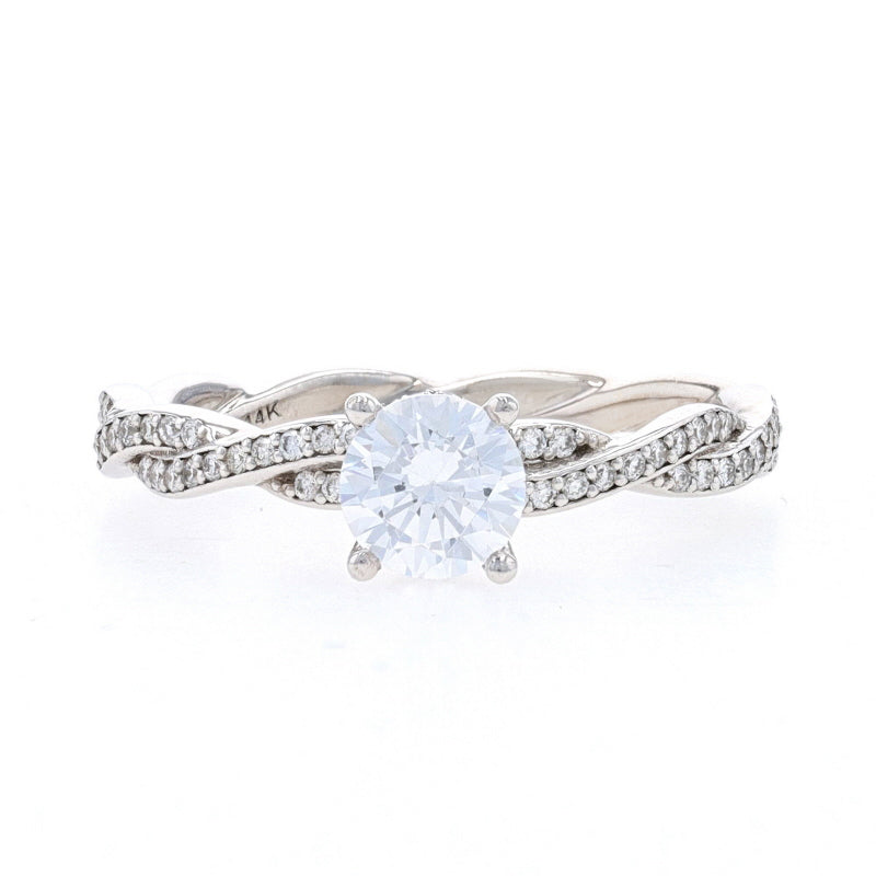 .25ctw Cubic Zirconia and Diamond Ring White Gold