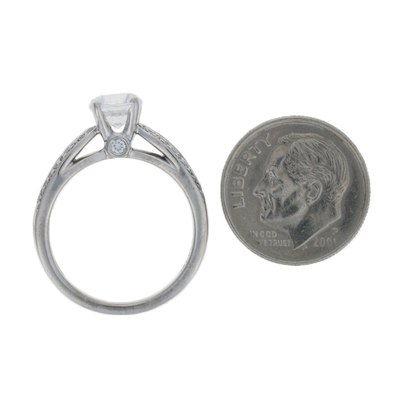 Scott Kay Semi-Mount Engagement Ring - 19k White Gold for 6.5mm Stone .25ctw