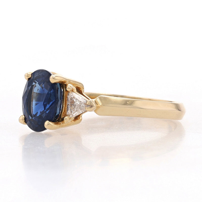 2.57ctw Sapphire and Diamond Ring Yellow Gold