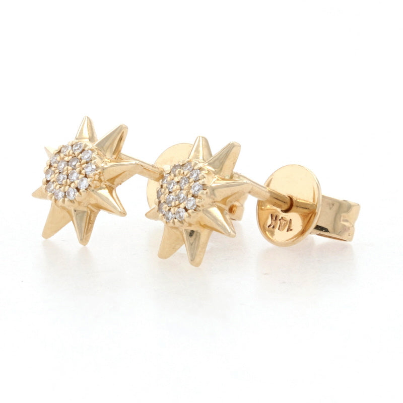 Diamond-Accented Earrings Yellow Gold