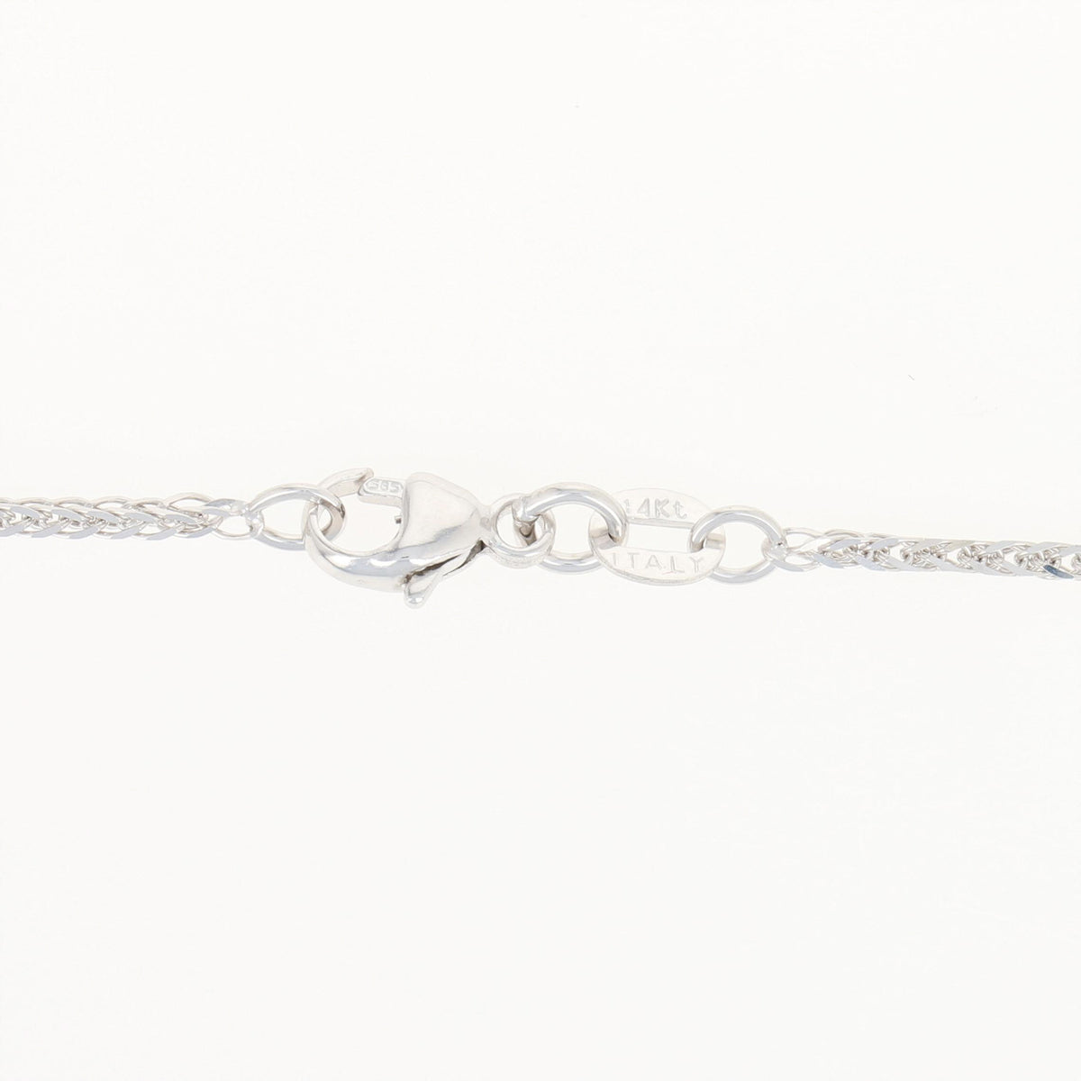 Wheat Chain Necklace White Gold
