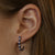 1.07ctw Sapphire & Diamond Earrings White Gold