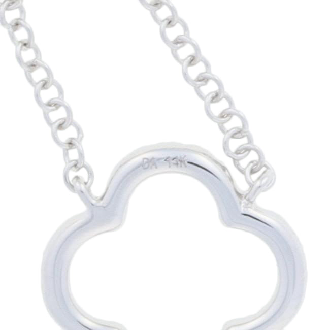 Diamond-Accented Quatrefoil Necklace