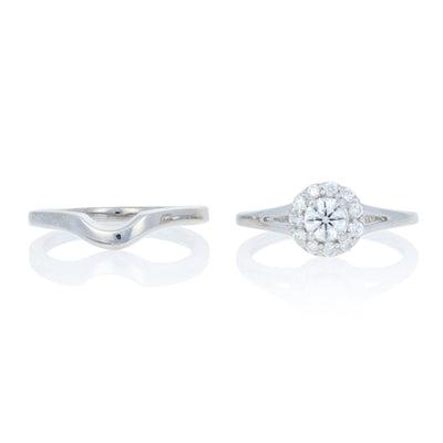 .57ctw Diamond Engagement Ring & Wedding Band White Gold