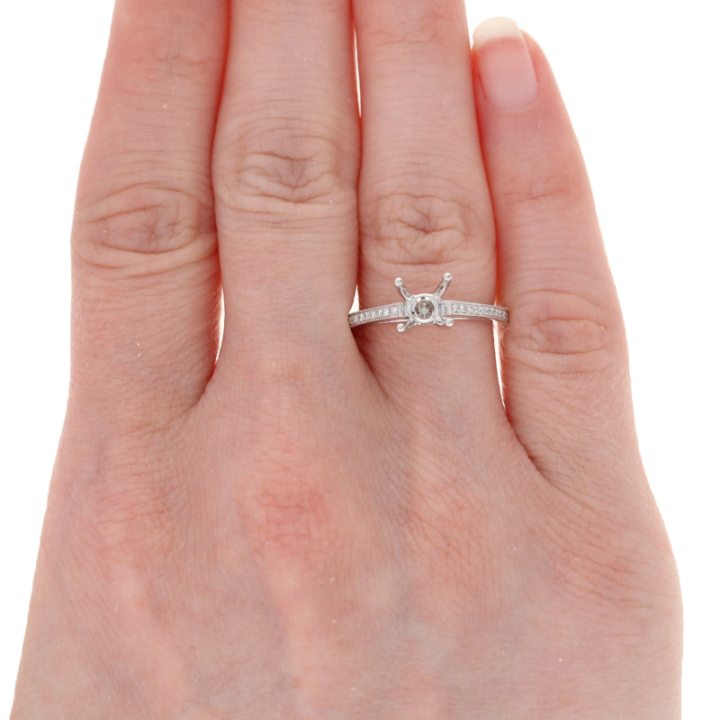 Semi-Mount Cathedral Solitaire Engagement Ring