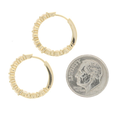 1.54ctw Diamond Earrings Yellow Gold