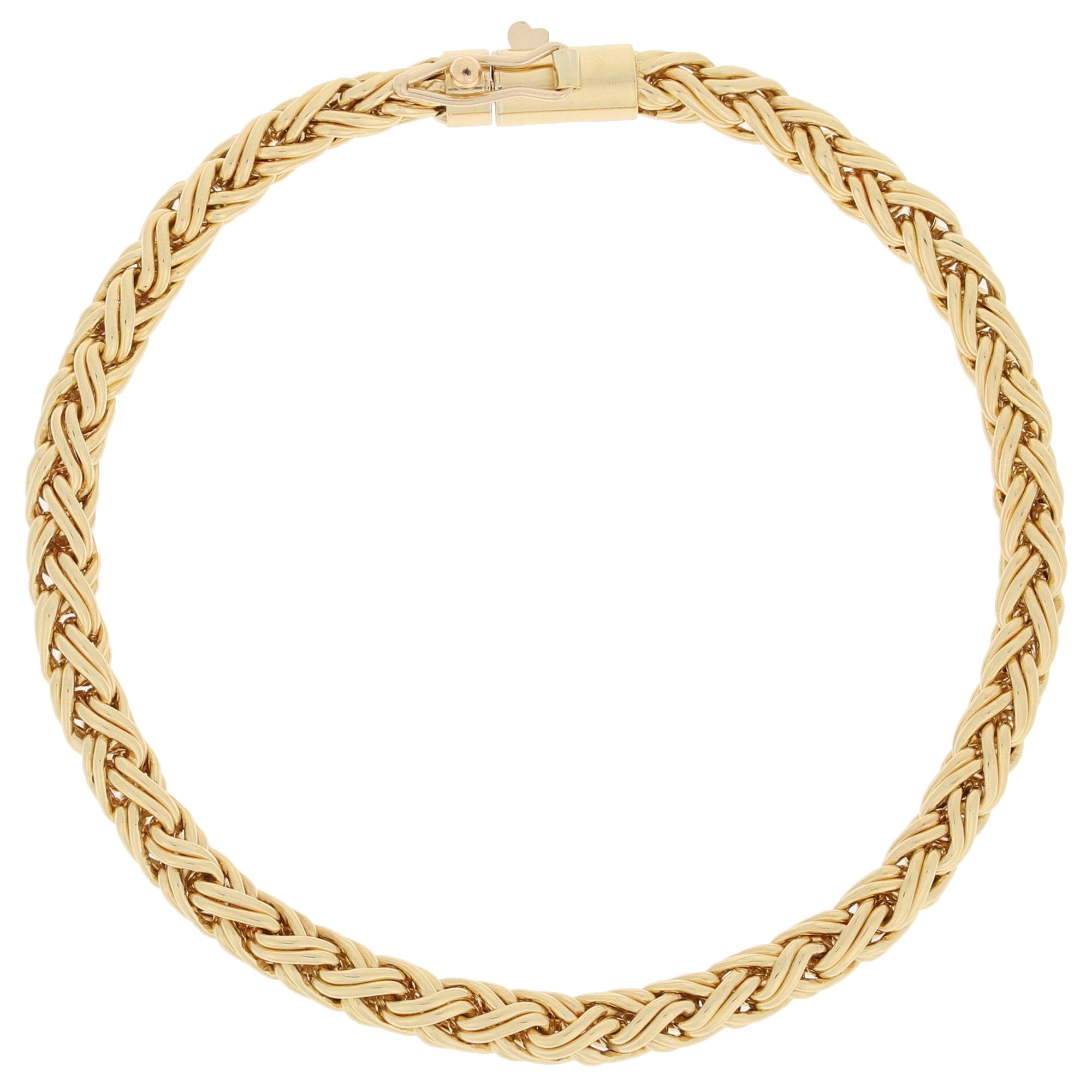10K YELLOW GOLD WHEAT BRACELET -3MM | Patty Q's Jewelry Inc