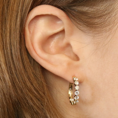 1.54ctw Diamond Earrings Yellow Gold