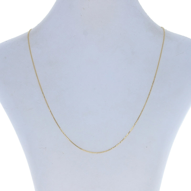 Diamond Cut Cable Chain Necklace Yellow Gold