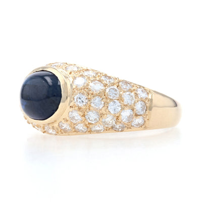 1.68ct Sapphire & Diamond Ring Yellow Gold