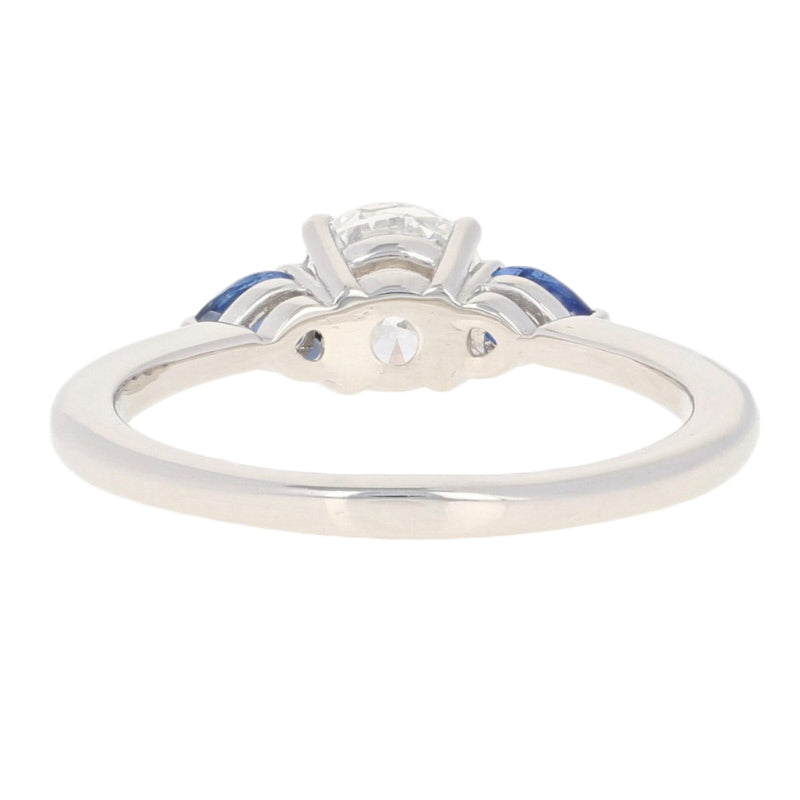 Diamond & Sapphire Engagement Ring