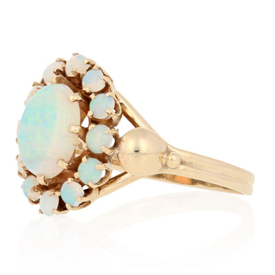 2.00ctw Opal Vintage Ring Yellow Gold