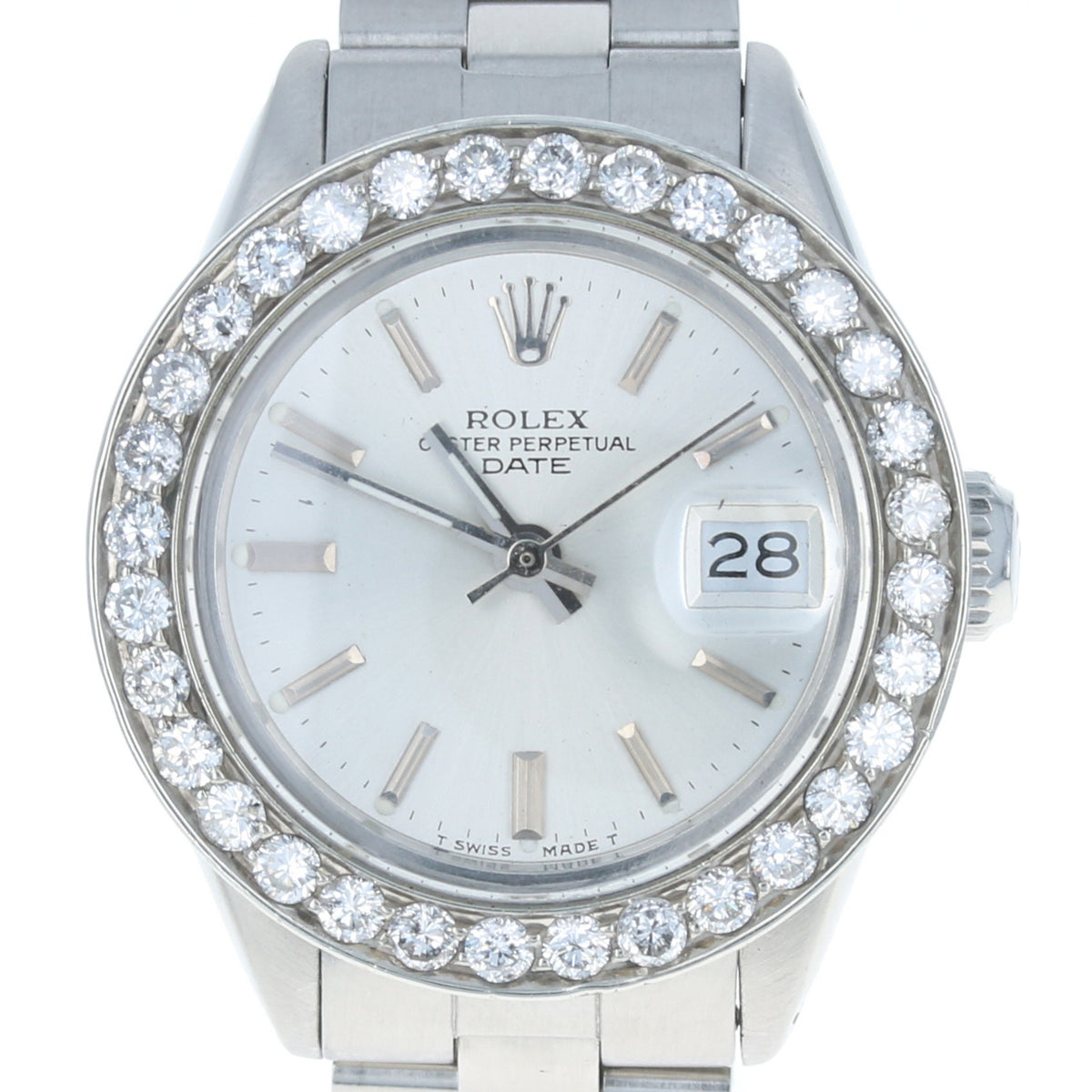 Rolex Oyster Perpetual Date Ladies Wristwatch Stainless Automatic 1 Yr Wnty 6917